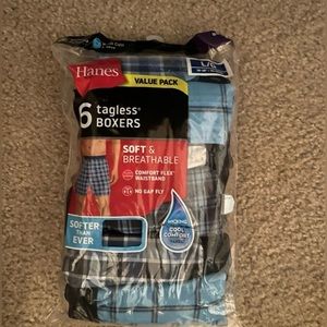 🆕 Hanes Men’s Value Pack Woven Boxes, 6 Pack